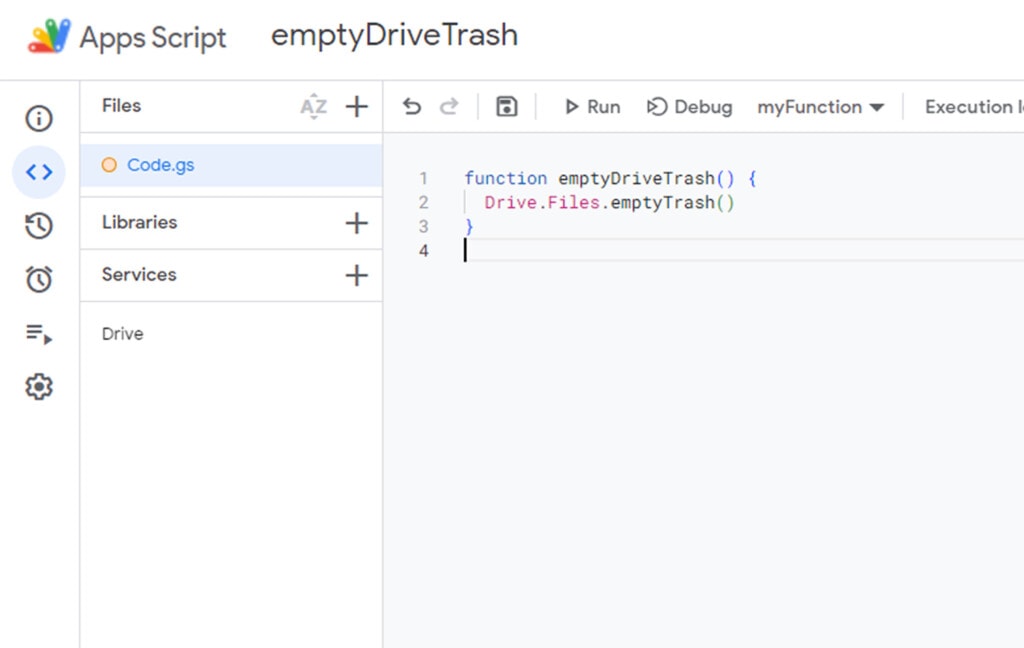 EmptyDriveTrash Function